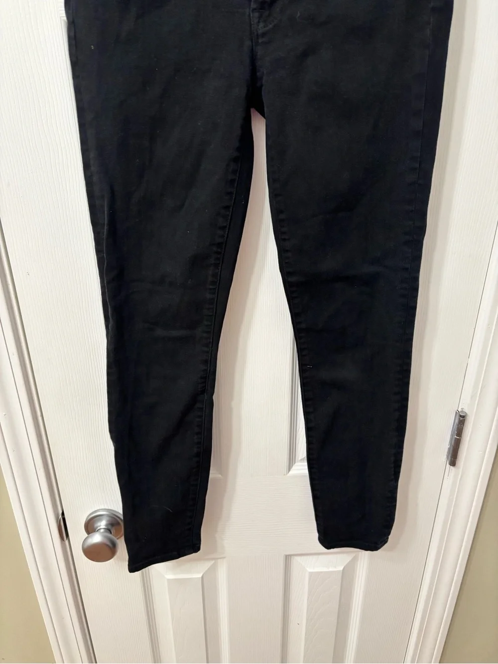 J.Crew Toothpick Mid Rise Skinny Jeans Black Stretch Denim Size 27
